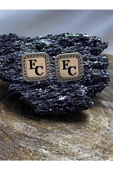 Naz Gümüş Versace Harfli Kol Düğmesi 925 Ayar Gümüş