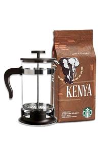 Starbucks Kenya 250gr French Press Öğütülmüş +french Press Demlik