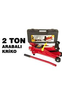 Carub Oto Kriko Arabalı Kriko 2 Ton Tekerlekli Çantalı Timsah Kriko