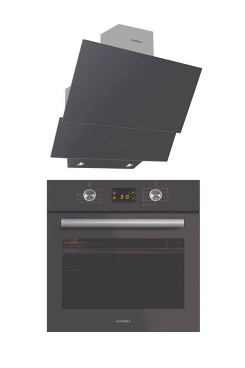 Luxell Ankastre Set (b66-sf2 Ddt Dokunmatik Dijital Antrasit Fırın- Da6-835 Antrasit Davlumbaz) 2'li