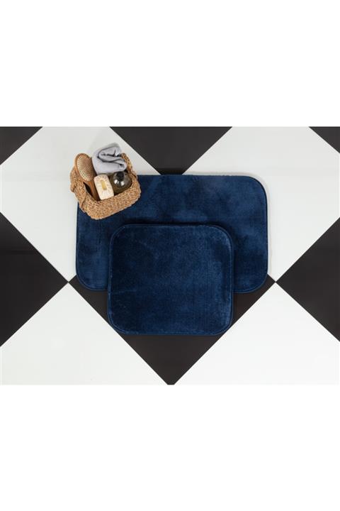 Madame Coco Carol 2'li Banyo Paspası - Indigo - 50x80 45x50 Cm
