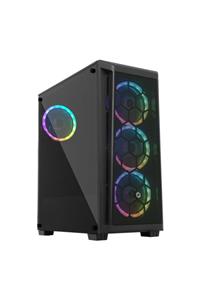 gaman Kumandalı 4x120mm Fan Rgb Gaming Kasa Rainbow Oyuncu Kasası - Işık Kontrollü