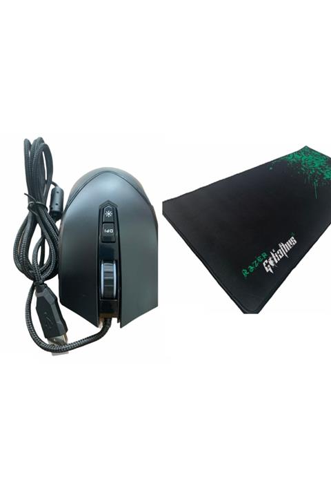 ATAEXPRESS Rgb Lıghtıng Oyuncu Gaming Gamer Mouse Kablolu 3200dpı + 70cm Razer Pad