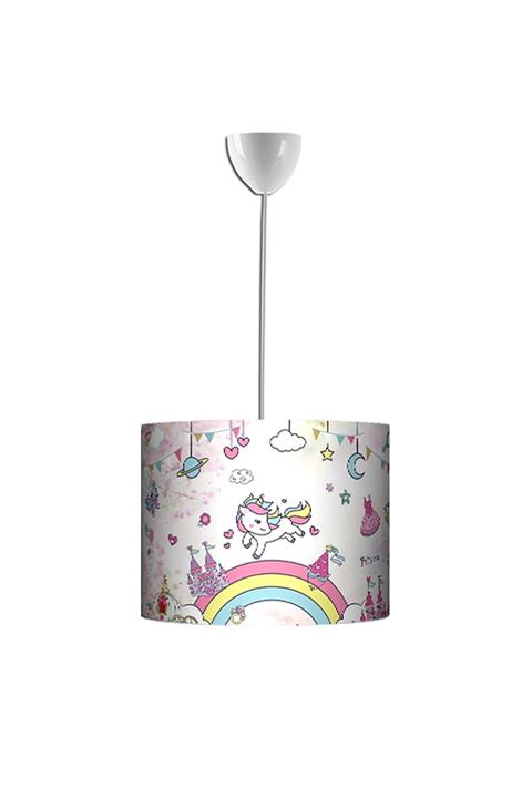 Abajur Dünyası Modern Renkli Hayvan Figürlü Çocuk Odası Tekli Avize