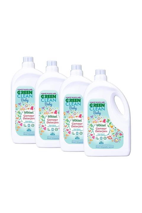 U Green Clean Baby Bitkisel Çamaşır Deterjanı 2750 ml Organik Lavanta Yağlı 4'lü Set
