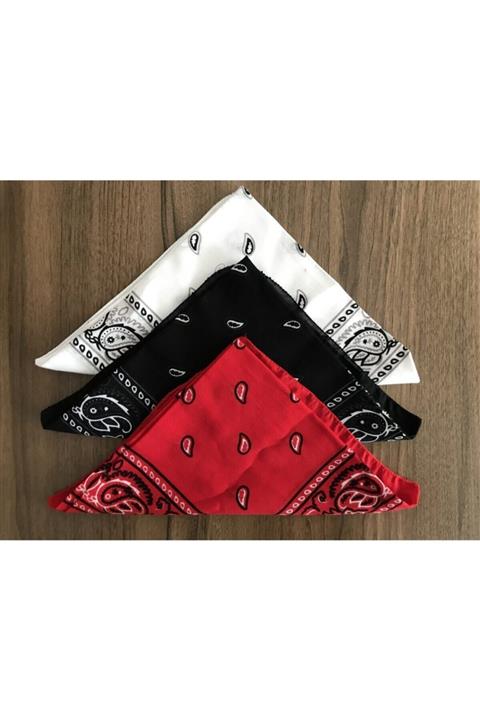 BANDANA MARKETİ Etnik Desen Bandana Seti Unisex