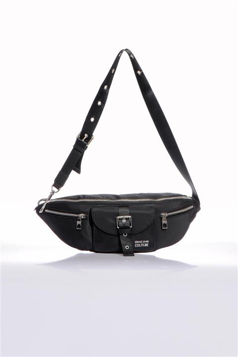 VERSACE JEANS COUTURE E1 Yzbb33 Siyah Erkek Bel Çantası
