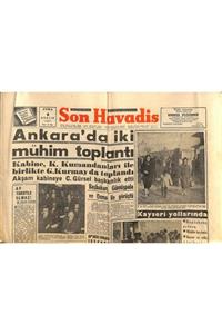 Gökçe Koleksiyon Son Havadis Gazetesi 8 Aralık 1961 - Türkiye'de Bir Füze Filosu Kuruluyor