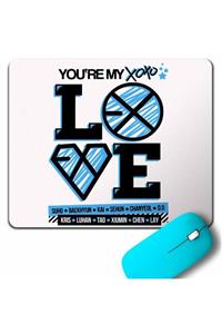 Kendim Seçtim Exo + Xoxo + Love Logo You Are My Mouse Pad