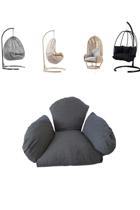 Kırlenta Baykuş Tek Kişilik Salıncak Minderi Antrasit