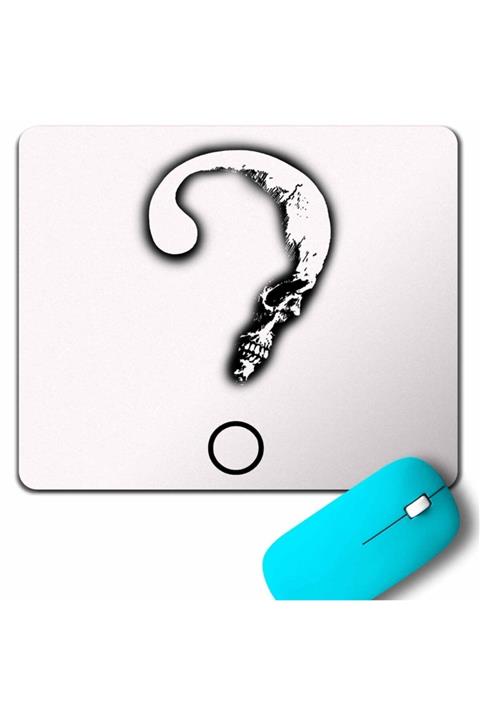 Kendim Seçtim Kuru Kafa Soru Işareti Why Skull Skeleton Mouse Pad