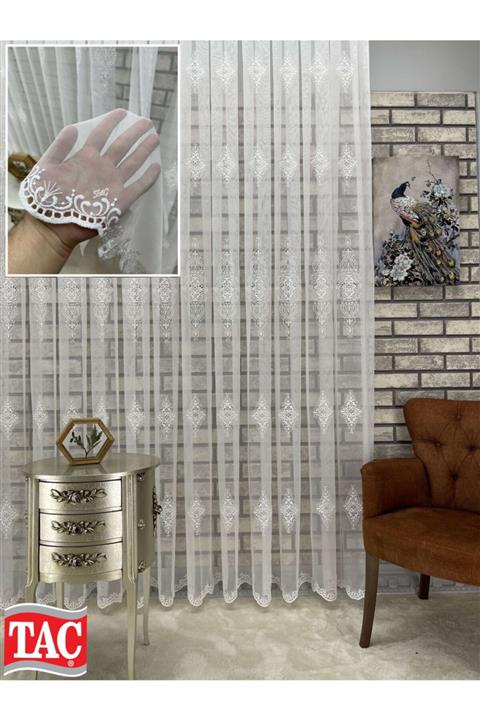Taç Özel Işlemli Tül Perde Melis