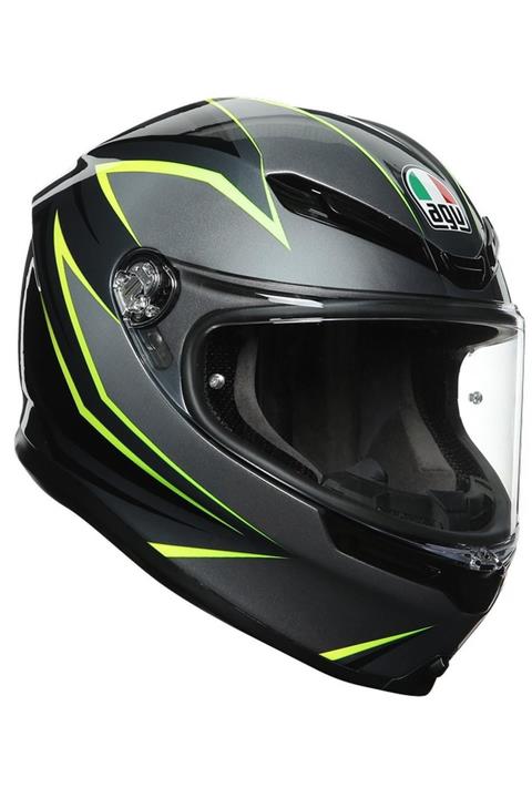 AGV K6 Kask Flash Grey Black Lime Kask