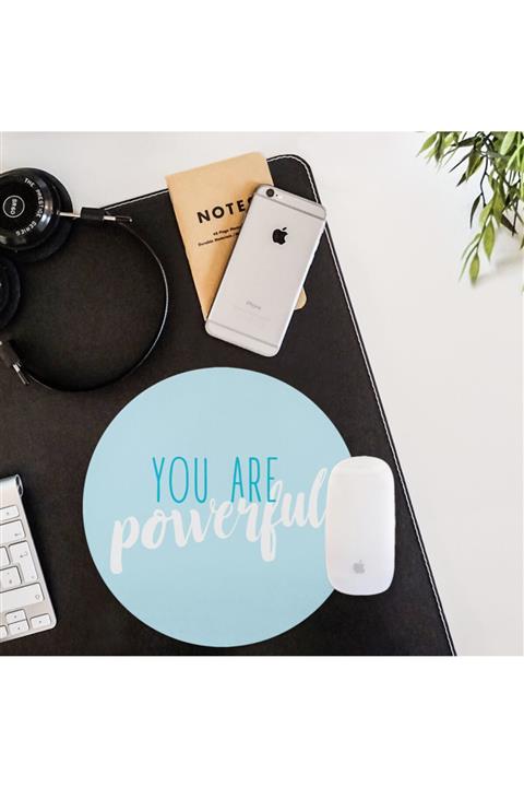 Hediyesepeti Arkadaşa Hediye Motto Tasarımlı Yuvarlak Mouse Pad - Mousepad - Mouse pad - Fare Altlığı