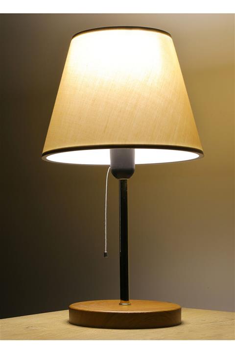 HOMİNG Sera Ahşap Ayaklı Abajur Ayd-2671