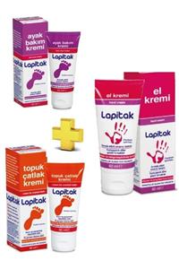 Lapitak Ayak Bakım Kremi 60 ml + Topuk Çatlak Kremi 60 ml + El Kremi 60 ml