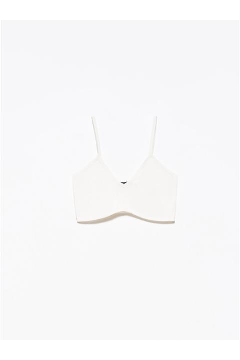 Dilvin 3714 V Yaka Ip Askılı Bra-beyaz