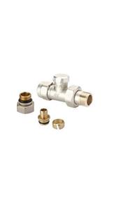 Radiva Radyatör Dönüş Vanası 1/2'' Düz (17*2mm Boru Bağl. Rakorlu)