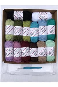 LaVita Yarn Nakışa Başlıyorum Seti :) - (2.num Tığ Hediyeli) - 30 Gr + 130 Mt