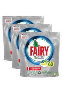 Fairy Platinum 60 X 3 Yıkama Bulaşık Makinesi Deterjanı Kapsülü Limon Kokulu