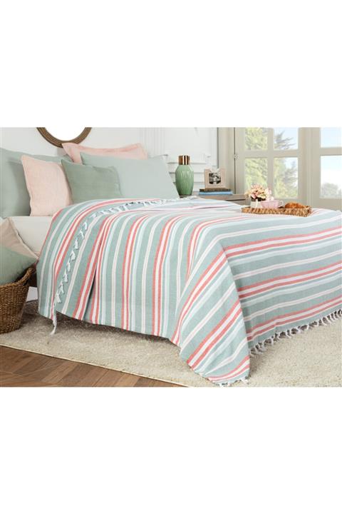 Madame Coco Artus Tek Kişilik Yıkamalı Pike - Yeşil