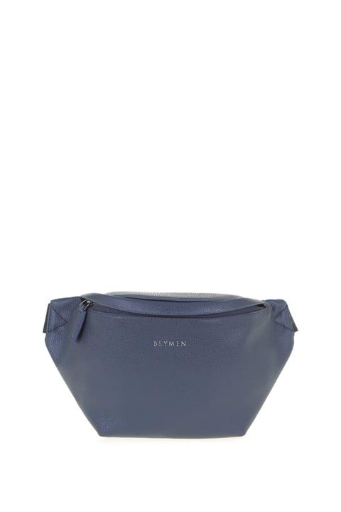 Beymen Lacivert Suni Deri Bel Çantası