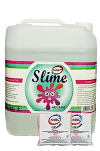 lansy Slime Oyun Jeli Boyasız Şeffaf 5 Kg+200 gr Boraks