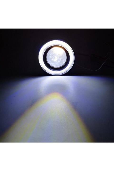 WALZEN 89mm Beyaz Mercekli Angel Led Halkalı Sis Far 4000 Lümen Su Geçirmez