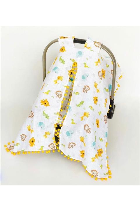 FG Store %100 Pamuk Çok Amaçlı Müslin Puset Örtüsü Ve Minderi