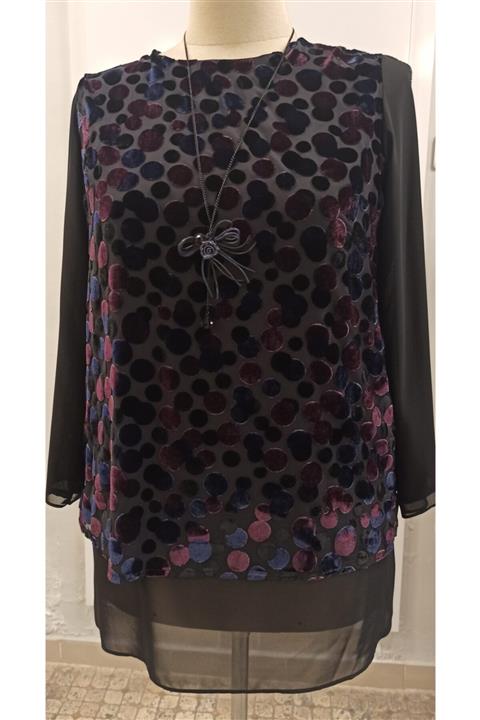 Femina Büyük Beden Abiye Şifon Bluz