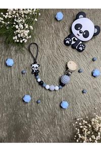 babykitsforyou Panda Silikon Emzik Askısı / Emzik Zinciri