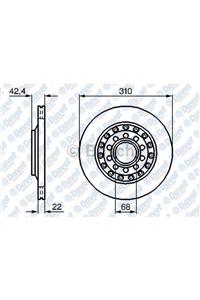 Parçafoni Fren Dıskı Arka Audı A84e 2.5 2.8 3.0tdı 3.2 4.2