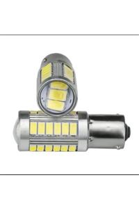 SenİsteSenAl Ba15s 1156 P21w 33 Led Beyaz Mercekli Geri Vites,sinyal,stop Ampulü