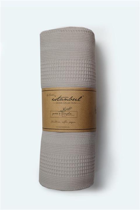 FERİNNO Tek Kişilik Kolay Ütülenebilir Pamuklu Lüks Pike - Bej