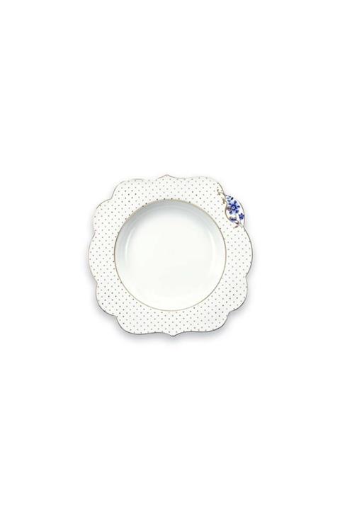 Pip Studio Royal Beyaz Altın Puantiyeli Çorba Tabağı 23,5 Cm