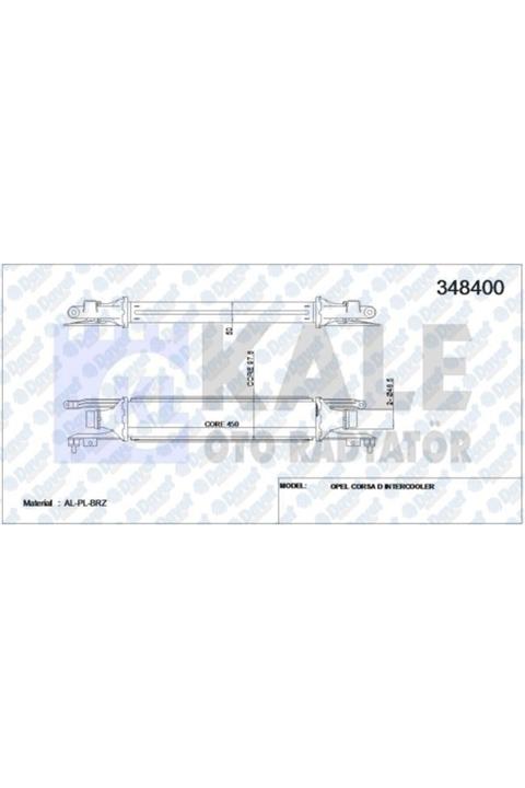 Parçafoni Turbo Radyatoru Intercooler Corsa D Al/pl/brz 450x97x52