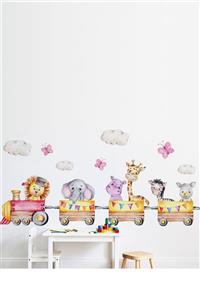 Kt Grup Baby Animals Tren Yolculuğu Bebek Ve Çocuk Odası Duvar Sticker