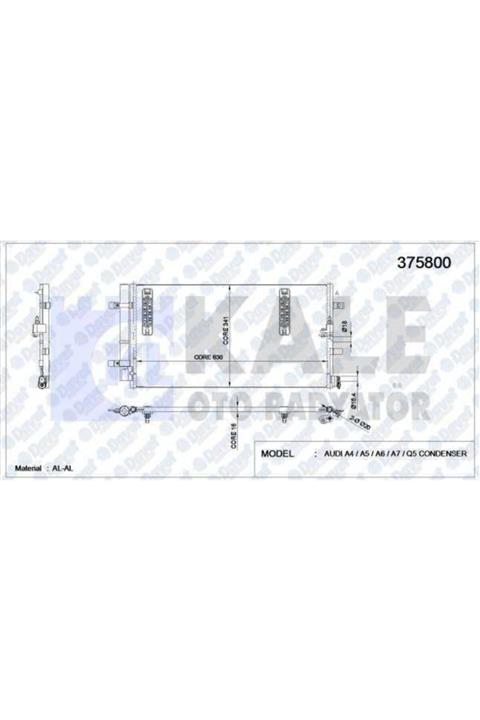 Parçafoni Klıma Radyatoru A4-a5-a6-a7-q5 Al/al 645x344x16 Kurutucu Ile