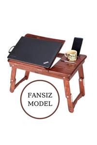 Ahşap Ustası Kırmızı Maun Fansız Model Laptop Sehpası