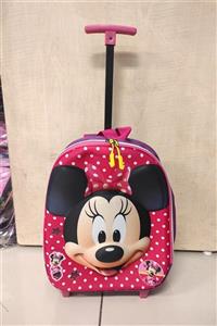 Gölge kemer cüzdan ve çanta Çekçekli Ve Tekerlekli Pembe Mickey Mouse Figürlü Anaokulu Çantası