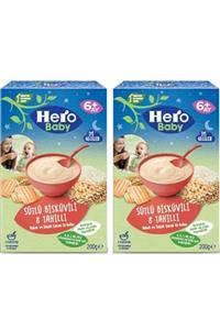 Hero Baby Sütlü Bisküvili 8 Tahıllı Kaşık Maması 6+ Ay 200 Gr X 2 Adet