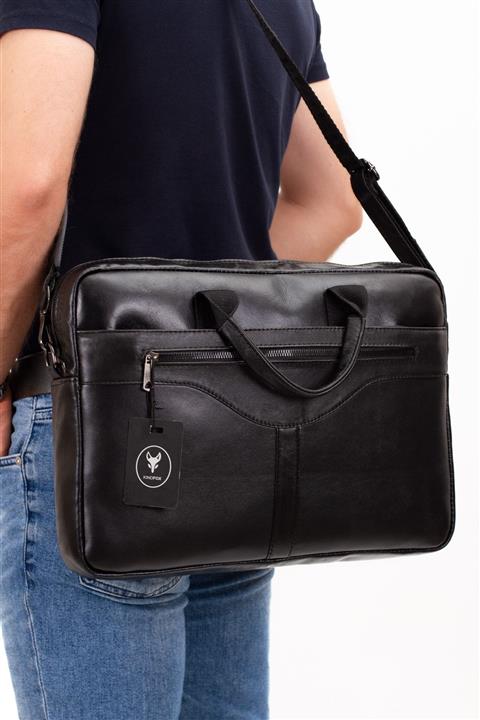 Kindfox Hakiki Deri Unisex 4 Bölmeli El Ve Omuz Askılı Laptop Çantası | Evrak Çantası | 15.6 Inç