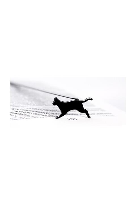 Simge Yapı Dekorasyon Kara Kedi Figürlü Metal Kitap Ayracı