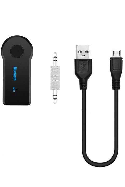 ERSESUAR Iphone 11 Pro Max Uyumlu Araç Bluetooth Çevirici Aux Bluetooth Girişli Ses Aktarım Cihazı