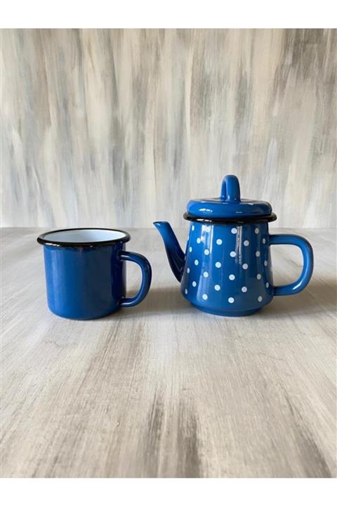 Ada Depo Emaye Çay Demlik Ve Kupa Takımı