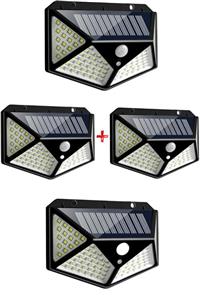 Amasra Solar Dış Mekan Aydınlatma 100 Led Bahçe Lambası Bahçe Işıklandırma Bahçe Aydınlatma 4 Lü Paket