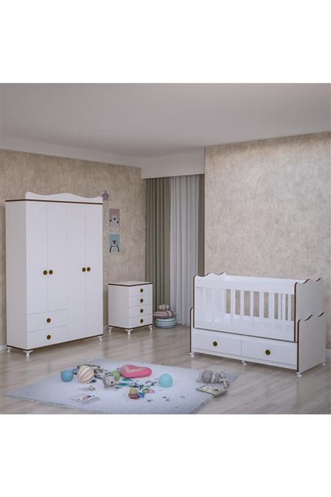 Garaj Home Elegant Yıldız 4 Kapaklı Bebek Odası Takımı-sümela