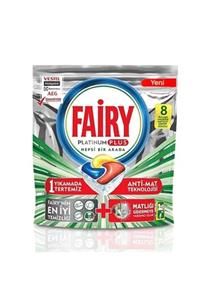 Fairy Platinum Plus Limon Kokulu Bulaşık Makinesi Deterjanı 8 Tablet