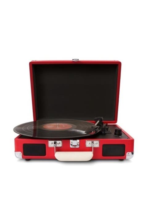 UygunSepet Retro Şarj Özellikli Pikap 33,45,78 Devir Plakçalar -kırmızı