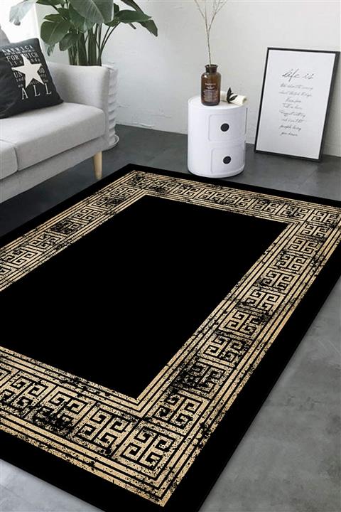 DECCOR EVİM Dijital Baskılı Kaymaz Dokuma Tabanlı Kadife Halı & Kilim